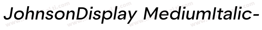 JohnsonDisplay MediumItalic字体转换